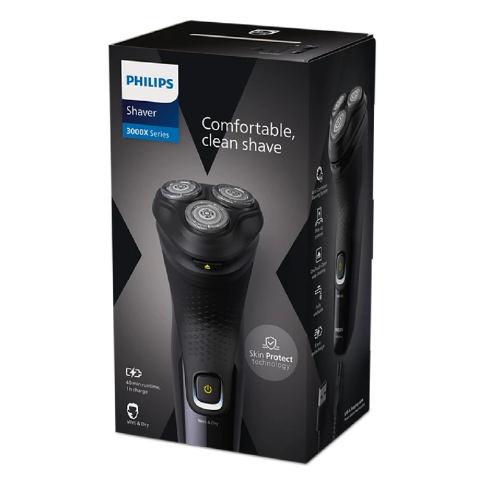 Philips Shaver 3000X Series Wet & Dry Electric Shaver - Black