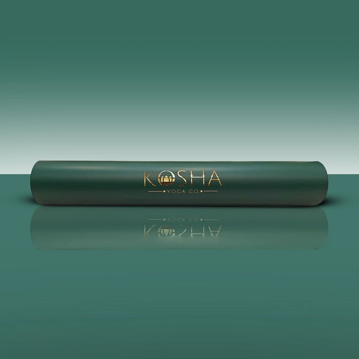 green rubber non slip anti skid yoga mat by kosha