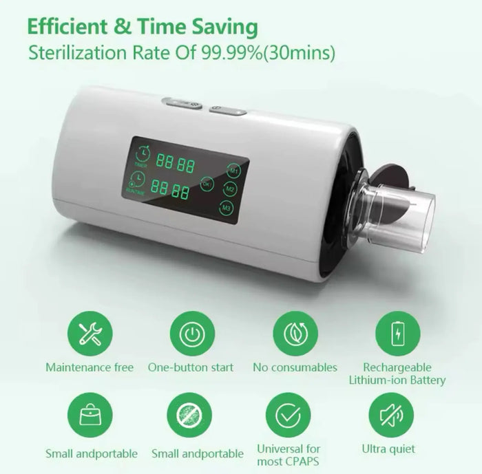 Portable CPAP Cleaner And Sanitiser with LED Display and Carrying Bag cpap cleaner sanitiser SelfiMed UK