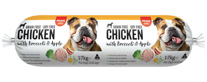 PRIME 100 CHICKEN BROCCOLI & APPLE ROLL 1.7kg