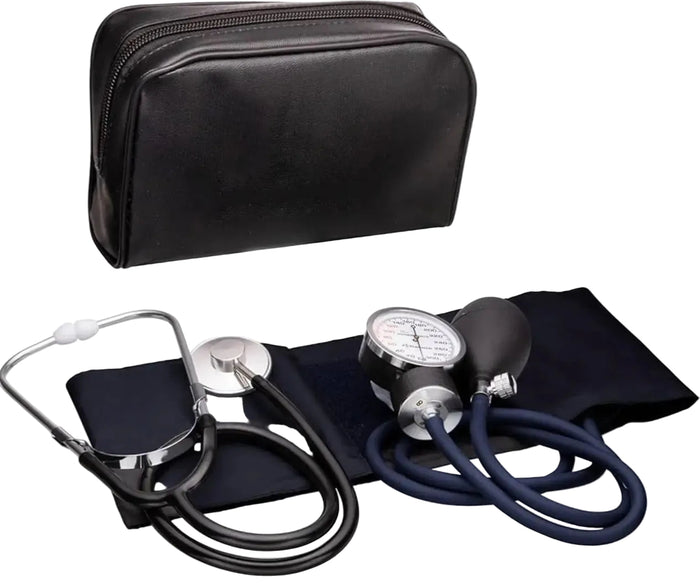 Professional Aneroid Sphygmomanometer with Carrying Case – Adult Sized aneroid sphygmomanometer with stethoscope SelfiMed UK