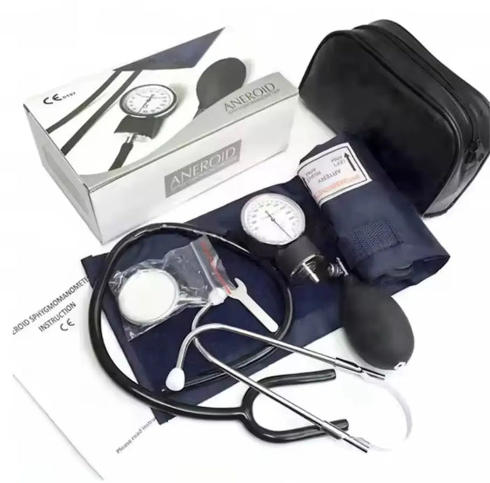 Professional Aneroid Sphygmomanometer with Carrying Case – Adult Sized aneroid sphygmomanometer with stethoscope SelfiMed UK