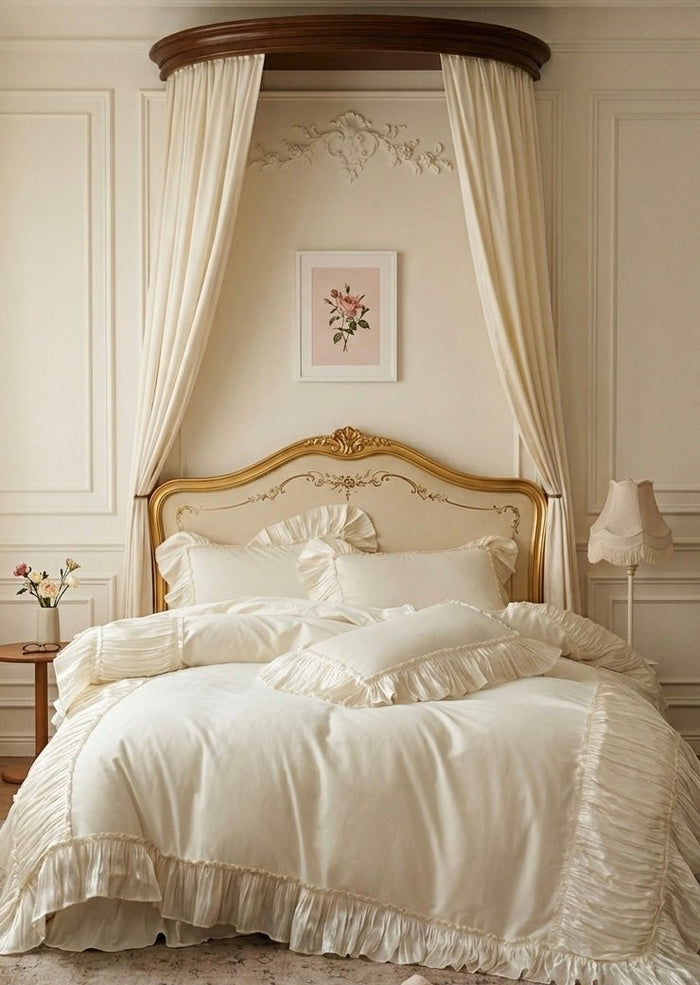 - Ever Lasting - Quinn Lace Bedding Set / White - Bedding Set - Ever Lasting