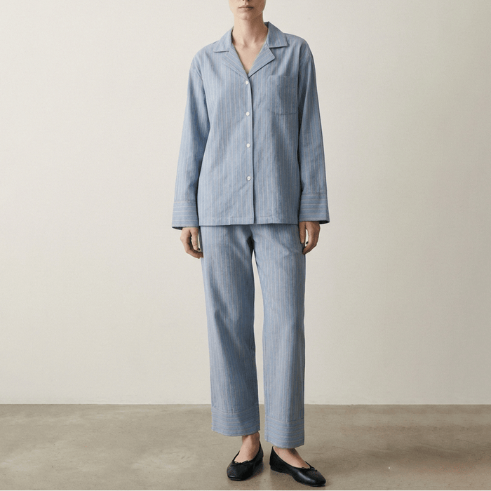 - Ever Lasting - Reese Long - Sleeve Striped Pajama Set / Purple - Pajamas - Ever Lasting