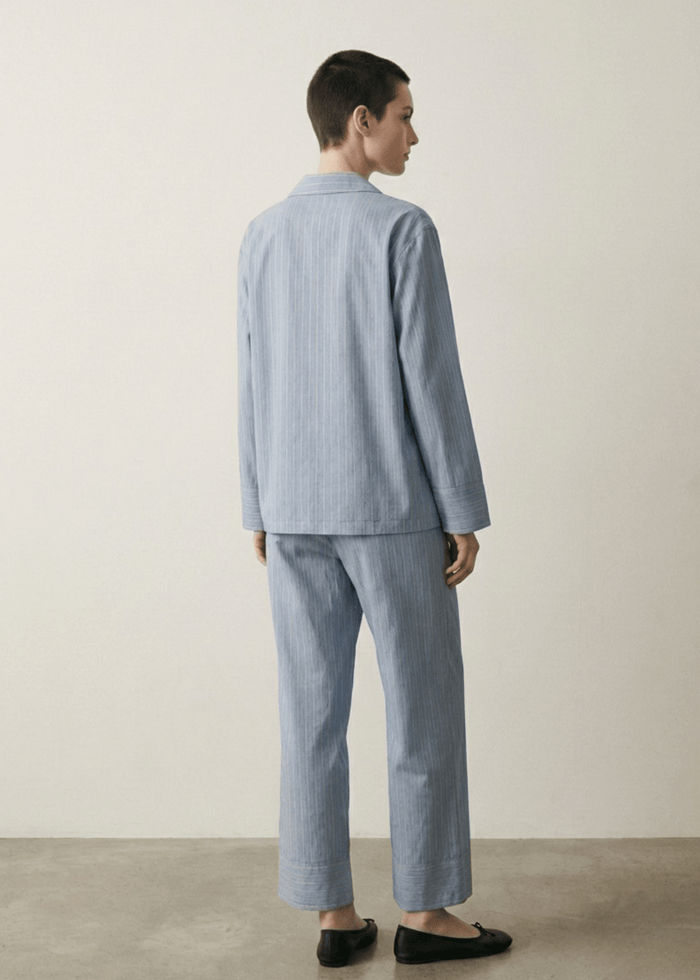 - Ever Lasting - Reese Long - Sleeve Striped Pajama Set / Purple - Pajamas - Ever Lasting