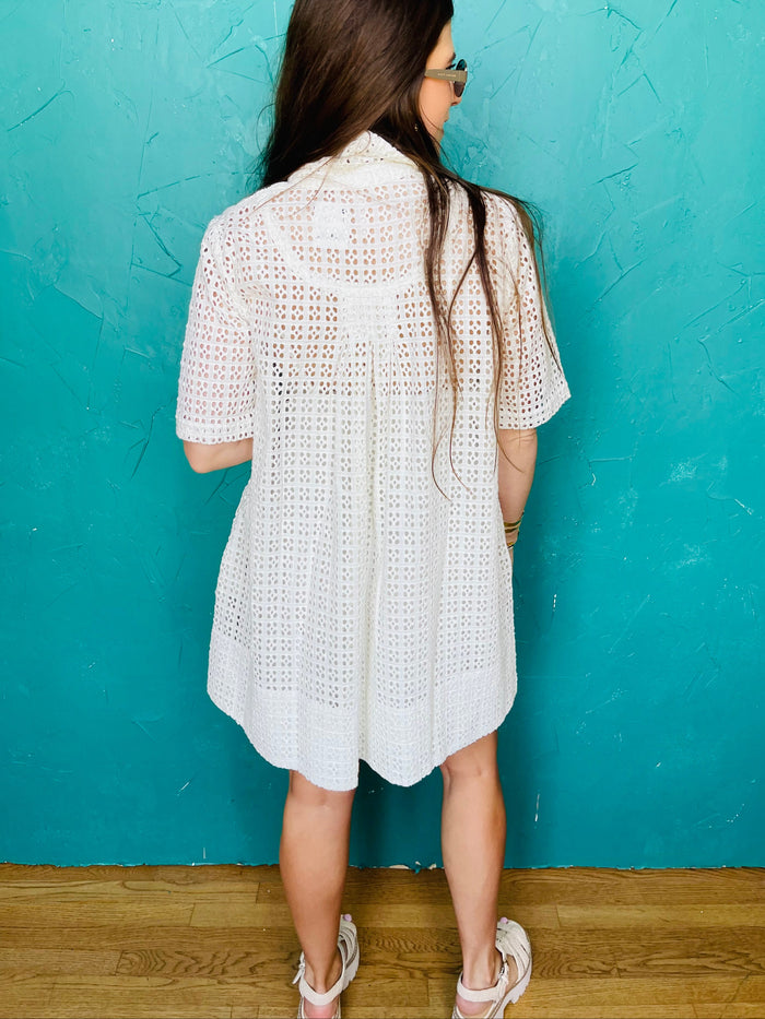 Remino Eyelet Mini Dress