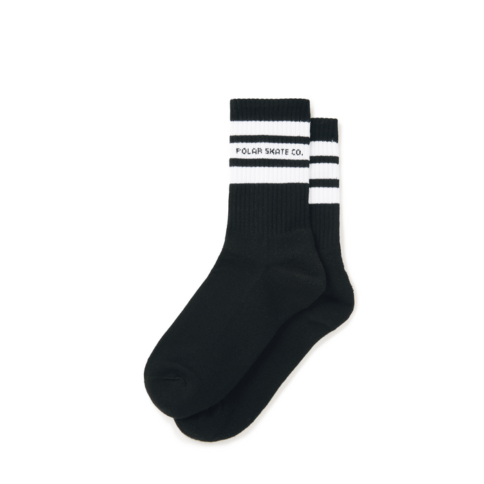 Rib Socks | Fat Stripe - Black