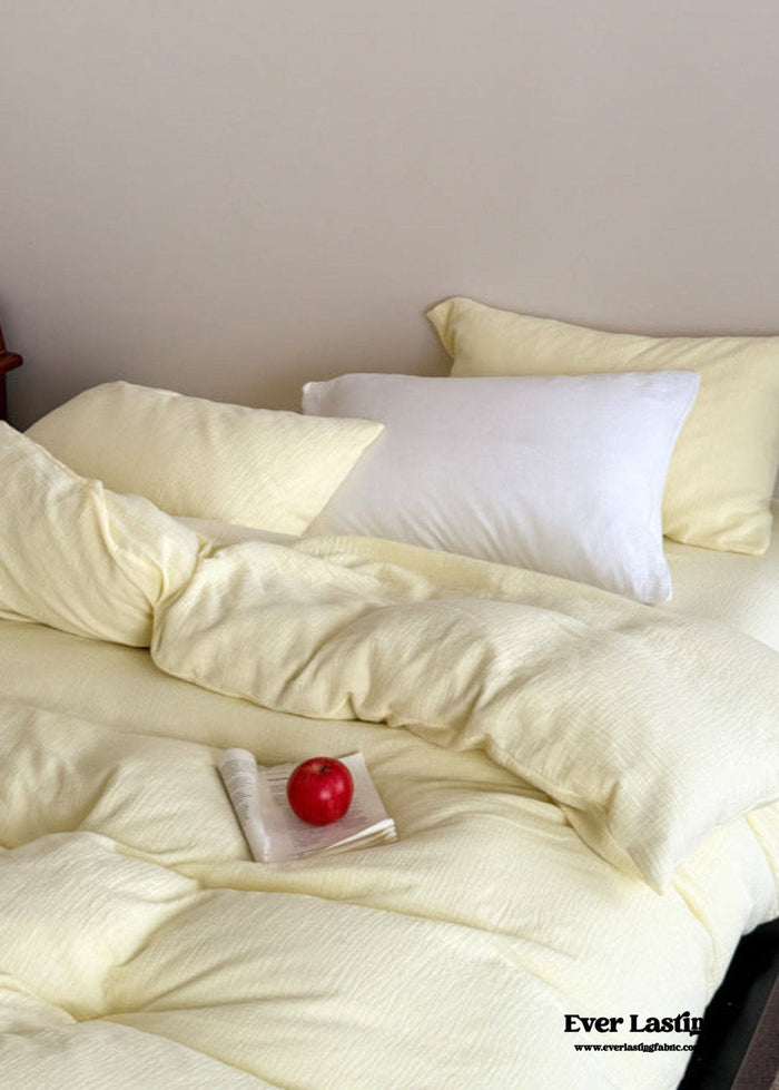 Ruby Double Gauze Pastel Bedding Set / Yellow - Ever Lasting