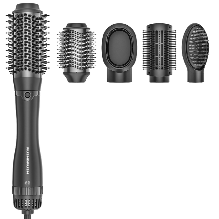 Rush Brush 5 in 1 Air Styler All In One Hair Styling Tool - Black