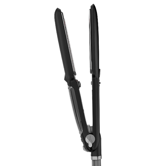 Rush Brush X6 Hair Straightener 235°C Tourmaline Steam Ceramic Plates - Black