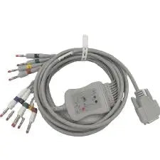 Schiller ECG cable with 10 leadwires , ECG patient cable Banana4.0 Monitor Cables SelfiMed UK