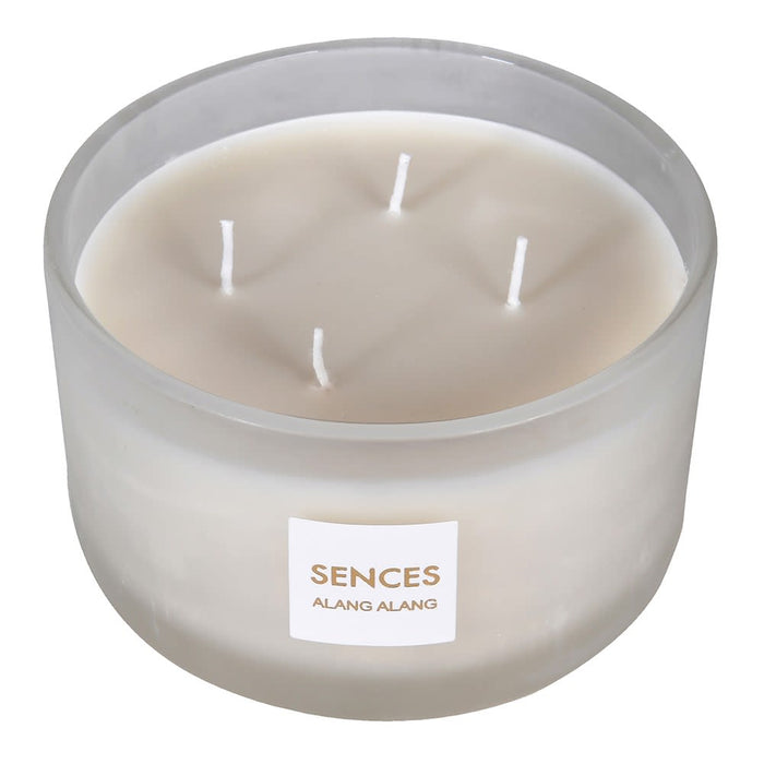 Sences White Alang Alang Lidded 4 Wick Candle