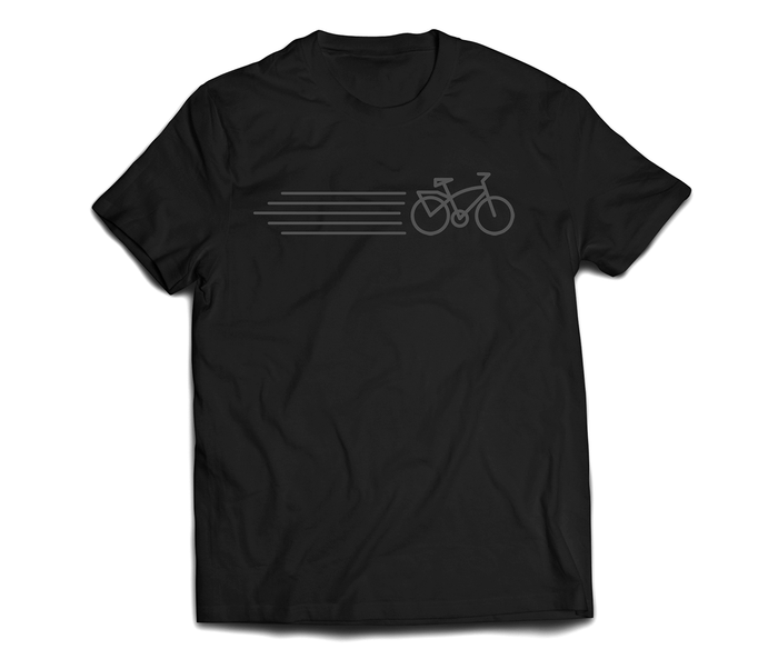 sixthreezero EVRYjourney Premium Short Sleeve Crew Black Beauty 100% Cotton Unisex Shirt