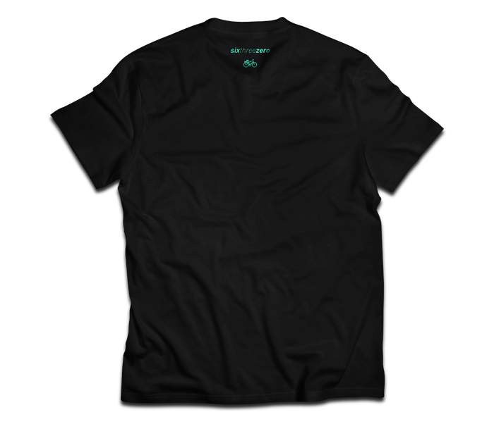 sixthreezero EVRYjourney Premium Short Sleeve Crew Black Beauty Mint 100% Cotton Unisex Shirt