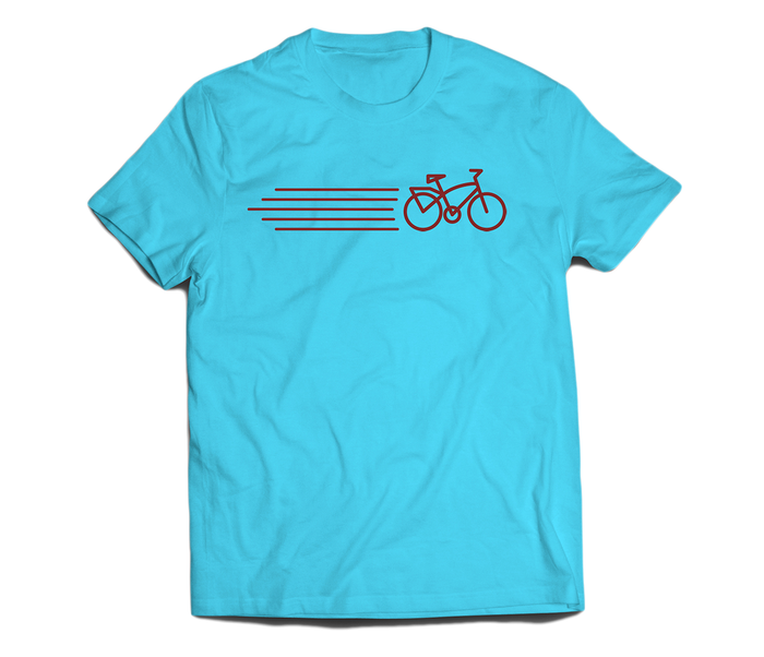 sixthreezero EVRYjourney Premium Short Sleeve Crew Horizon Blue Burgundy 100% Cotton Unisex Shirt