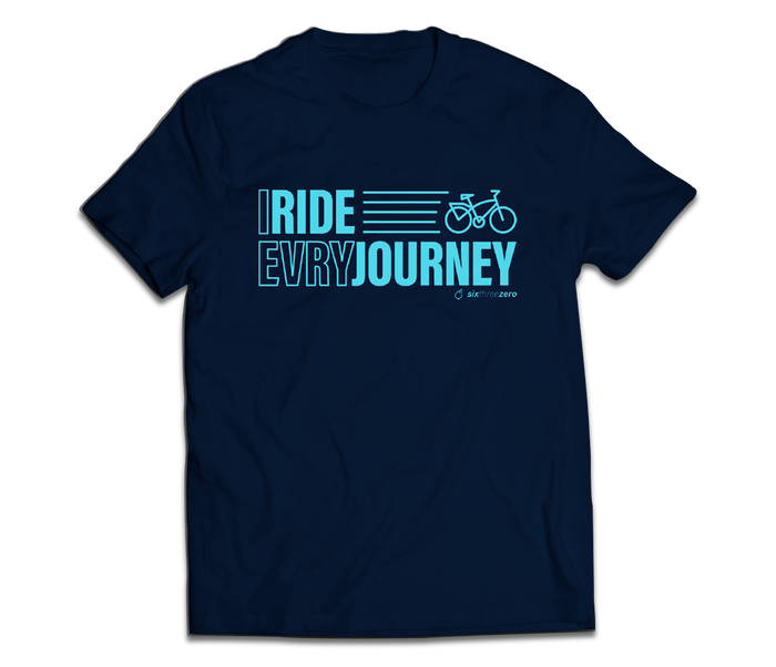 sixthreezero EVRYjourney Premium Short Sleeve Crew Pageant Blue Aqua 100% Cotton Unisex Shirt