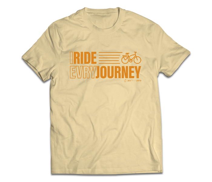 sixthreezero EVRYjourney Premium Short Sleeve Crew Papyrus Orange 100% Cotton Unisex Shirt