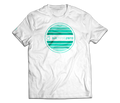 sixthreezero EVRYjourney Premium Short Sleeve Crew Snow White Mint Green 100% Cotton Unisex Shirt