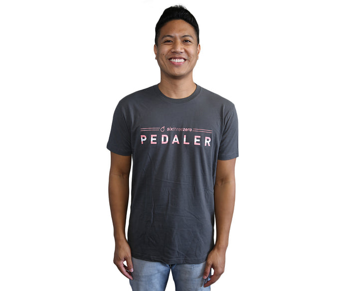 sixthreezero Pedaler Coral Grey Fade 100% Cotton Unisex Shirt