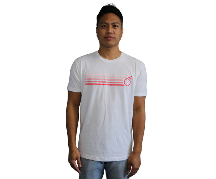sixthreezero White with Fading Coral 100% Cotton Unisex Shirt