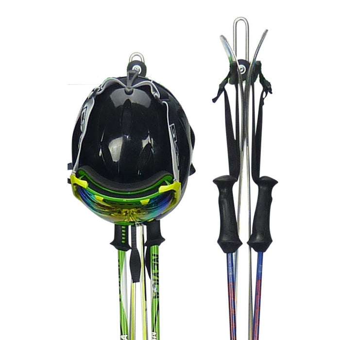 Ski wall mount - for 1 pair of skis, poles and a helmet. - GearHooks Limited