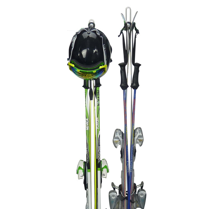 Ski wall mount - for 1 pair of skis, poles and a helmet. - GearHooks Limited