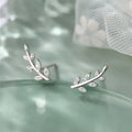 SPARKLING LEAF CLIMBER EARRINGS (PAIR) - Alonna's Legging Land