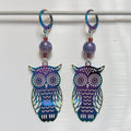 Stamped Metamaric Steel Animals Earrings & Stitch Markers