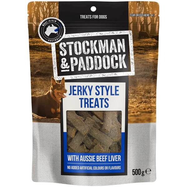 STOCKMAN PADDOCK JERKY TREATS 500gm