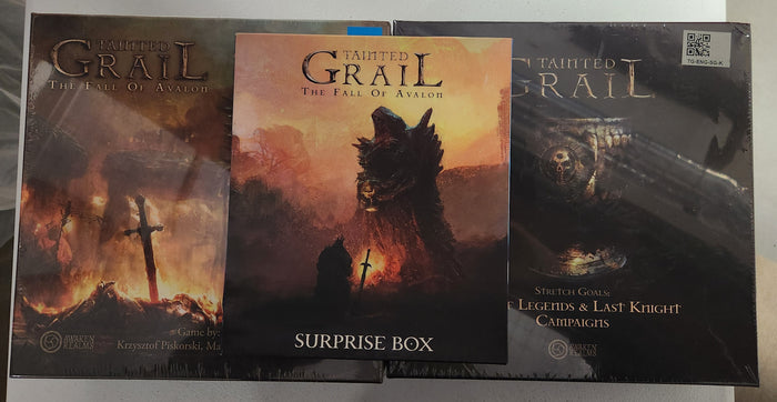 Tainted Grail The Fall of Avalon game bundle with Surprise Box and expansions from LingSter Games