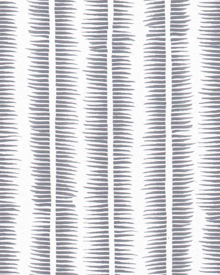 Textured Stripe in Pewter on White