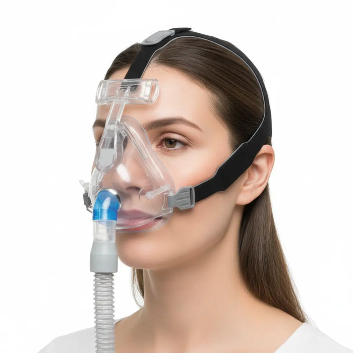 Universal Full Face Mask with Free Adjustable Headgear & CPAP Hose face cpap mask SelfiMed UK