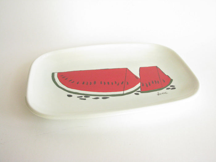 edgebrookhouse - Vintage Creek Turn Pottery Hand-Painted Watermelon Platter