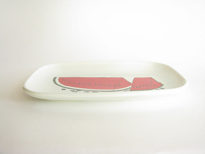 edgebrookhouse - Vintage Creek Turn Pottery Hand-Painted Watermelon Platter
