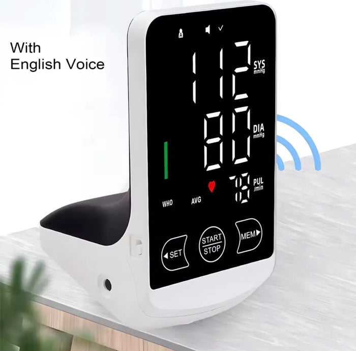 Voice Tonometer Portable LED Upper Arm Smart Blood Pressure Monitor smart blood pressure monitor SelfiMed UK