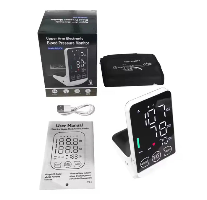 Voice Tonometer Portable LED Upper Arm Smart Blood Pressure Monitor smart blood pressure monitor SelfiMed UK