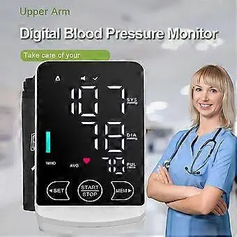 Voice Tonometer Portable LED Upper Arm Smart Blood Pressure Monitor smart blood pressure monitor SelfiMed UK