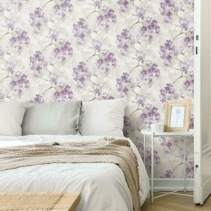 WEEPING CHERRY TREE BLOSSOM PEEL & STICK WALLPAPER
