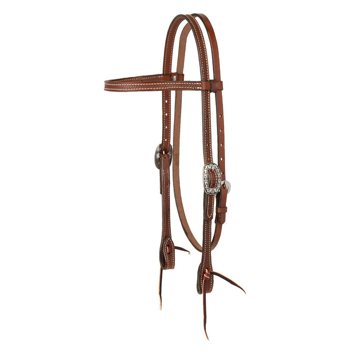 Western Leather Headstall, Basin Cowboy