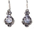 White Quartz Oval Earrings