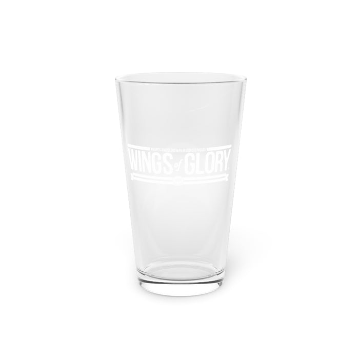 Wings Of Glory: WW1 Pint Glass 16oz with a sleek design for enjoying beverages
