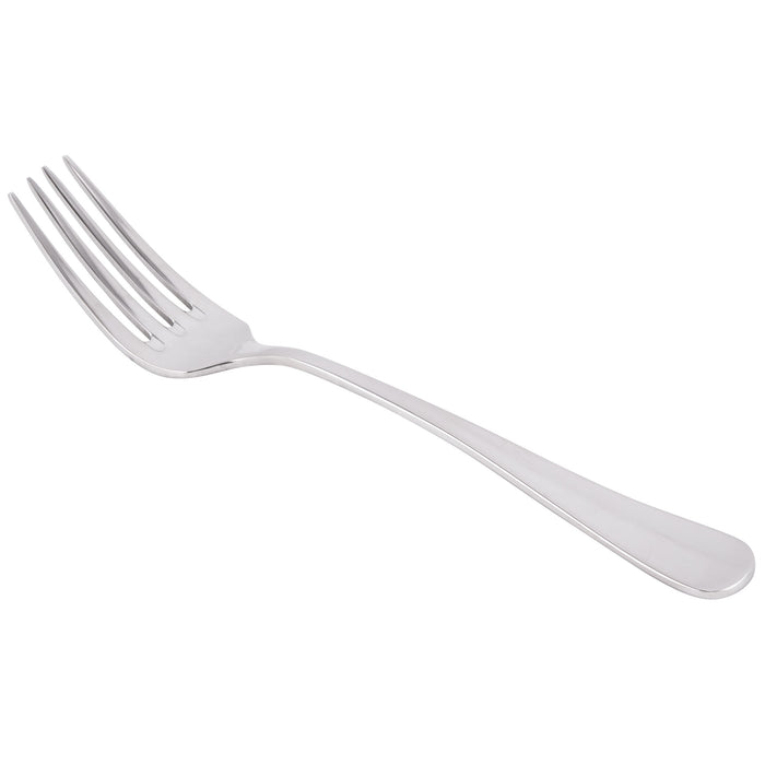 World Tableware 100 030 Baguette II 7 1/4" 18/8 Stainless Steel Extra Heavy Weight Dessert Fork - 12/Pack
