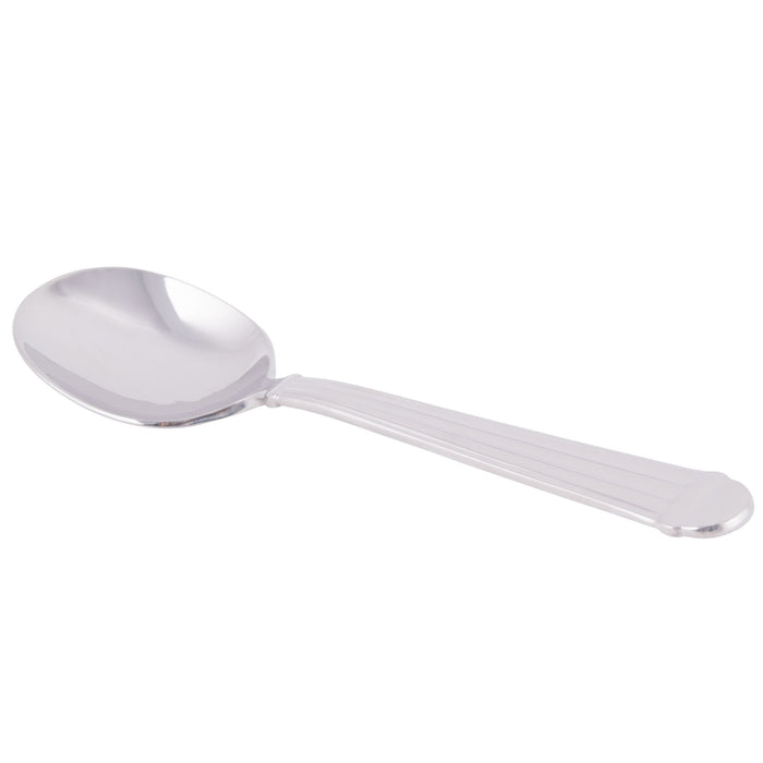 World Tableware 983 016 Aegean 6 1/8" 18/8 Stainless Steel Extra Heavy Weight Bouillon Spoon - 12/Pack