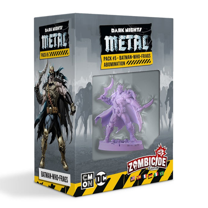 CMON Zombicide 2nd Edition: Dark Nights Metal - Pack #5 featuring Batman-Who-Frags model in purple