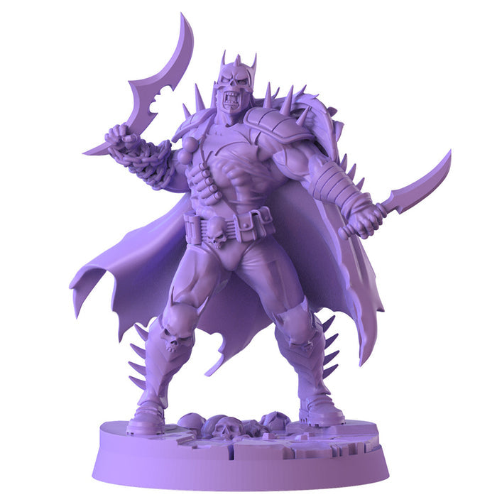 Zombicide 2nd Edition: Dark Nights Metal - Pack #5 featuring a detailed purple villain miniature with weapons
